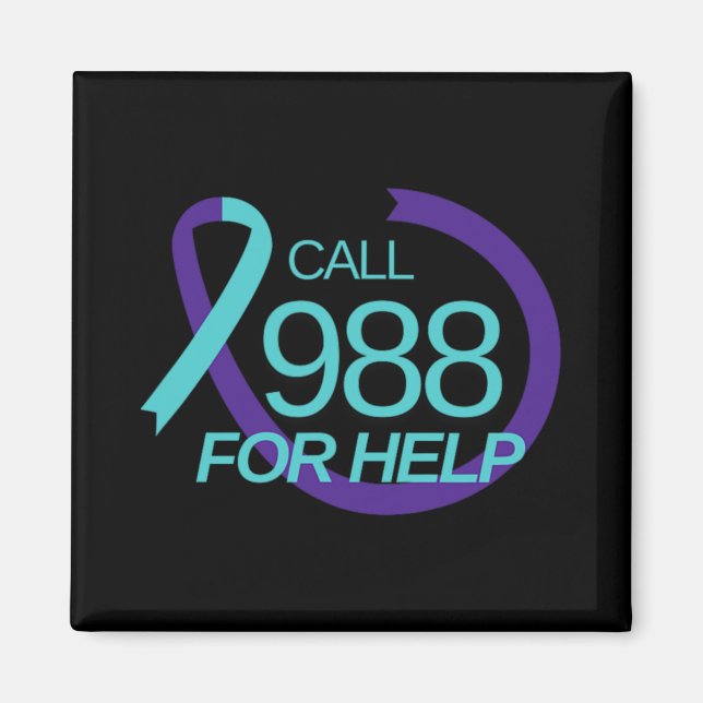 Suicide Prevention 988 Suicide Prevention Depressi Magnet (Front)