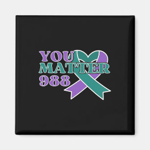 Suicide Prevention 988 You Problem Awareness Ribbo Magnet