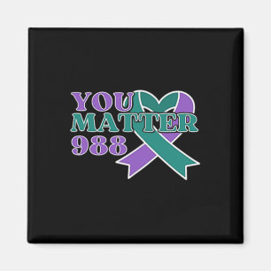 Suicide Prevention 988 You Problem Pocket Design Magnet
