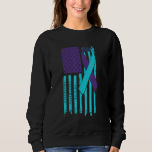 Suicide Prevention American Flag Prevention Awaren Sweatshirt