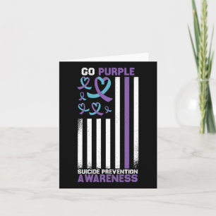 Suicide Prevention American Flag Suicide Awareness Card