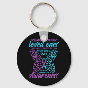 Suicide Prevention And Awareness Suicide Ribbon Te Key Ring