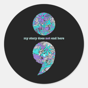 Suicide Prevention And Depression Awareness  Classic Round Sticker