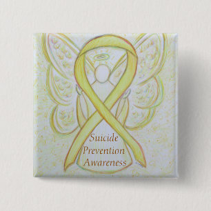Suicide Prevention Angel Awareness Ribbon Pins