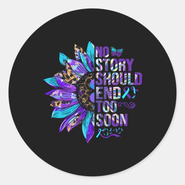 Suicide Prevention Awareness1  Classic Round Sticker (Front)