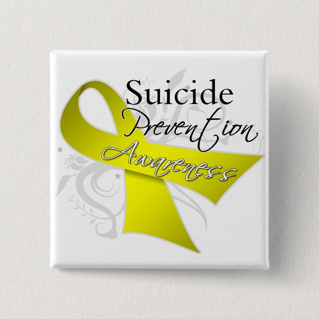 Suicide Prevention Awareness 15 Cm Square Badge (Front)