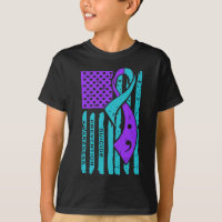 Suicide Prevention Awareness American Flag Semicol