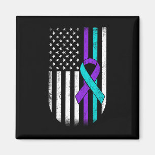 Suicide Prevention Awareness American Flag Support Magnet