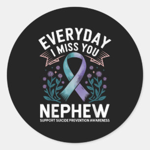 Suicide Prevention Awareness Aunts  Classic Round Sticker