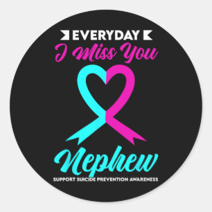 Suicide Prevention Awareness Aunts  Classic Round Sticker