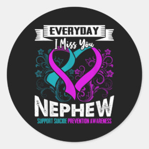 Suicide Prevention Awareness Aunts  Classic Round Sticker
