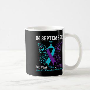 Suicide Prevention Awareness Betterfly Tealand Pur Coffee Mug