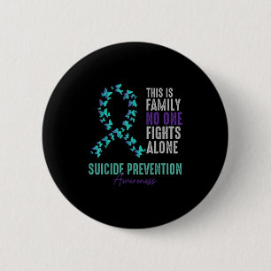 Suicide Prevention Awareness Butterfly Teal Purple 6 Cm Round Badge