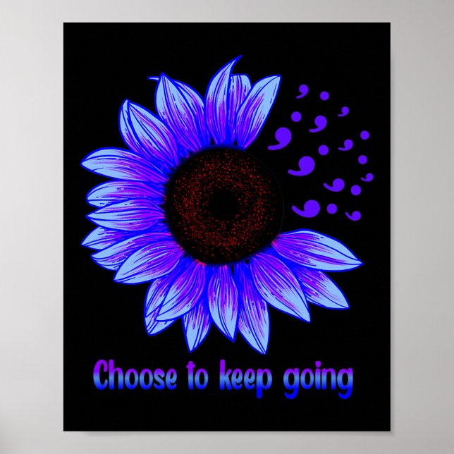 Suicide Prevention Awareness Choose To Keep Going  Poster (Front)