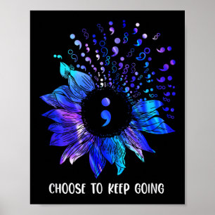 Suicide Prevention Awareness Choose To Keep Going  Poster