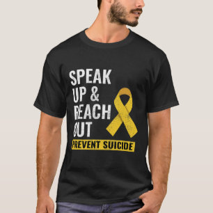 Suicide Prevention Awareness Day Yellow Ribbon T-Shirt