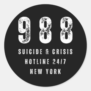 Suicide Prevention Awareness Depression  Classic Round Sticker