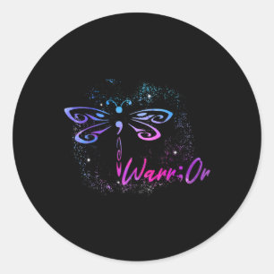 Suicide Prevention Awareness Dragonfly Semicolon 1 Classic Round Sticker
