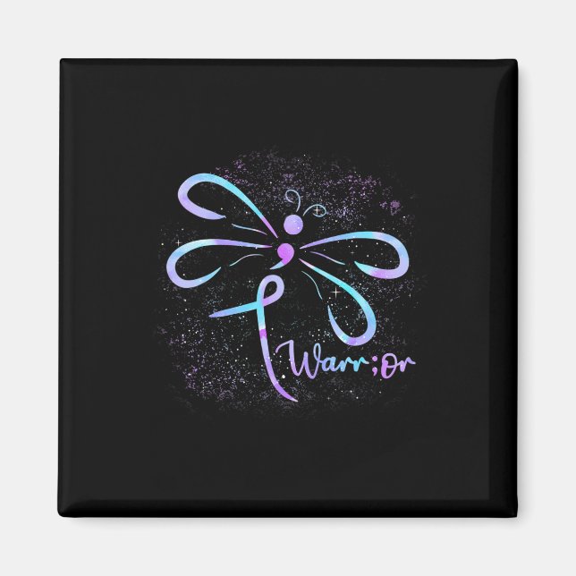 Suicide Prevention Awareness Dragonfly Semicolon  Magnet (Front)