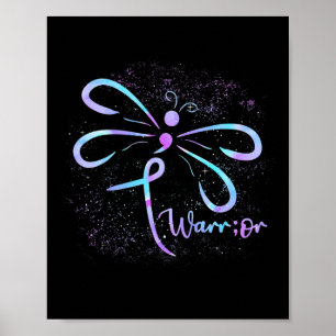 Suicide Prevention Awareness Dragonfly Semicolon  Poster
