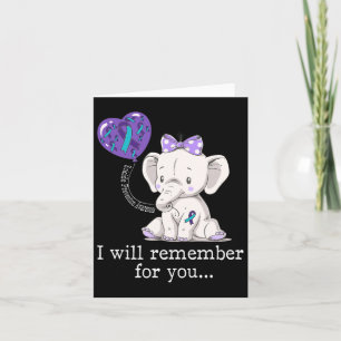 Suicide Prevention Awareness Elephant Card