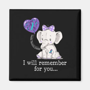 Suicide Prevention Awareness Elephant  Magnet