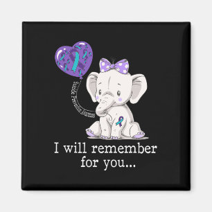 Suicide Prevention Awareness Elephant Magnet
