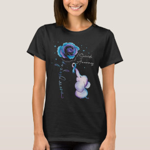 Suicide Prevention Awareness Elephant Sunflower Te T-Shirt