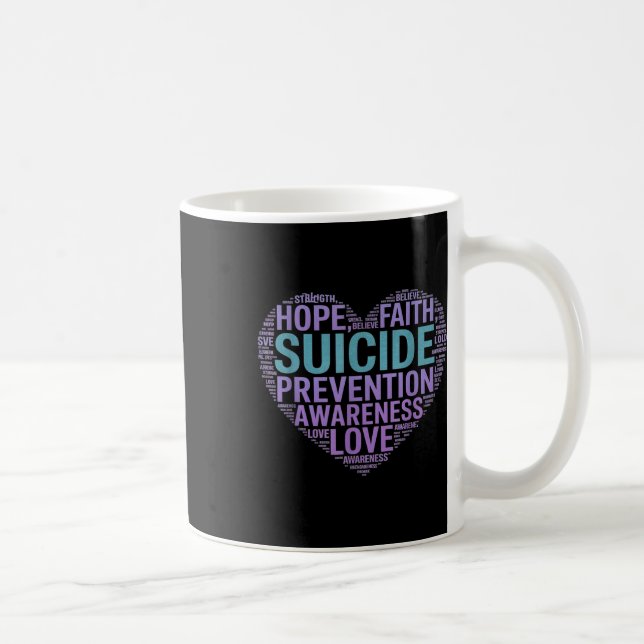 Suicide Prevention Awareness Fight Hope Strong War Coffee Mug (Right)