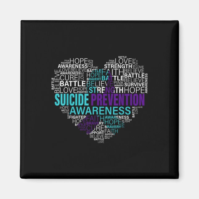 Suicide Prevention Awareness Fight Hope Strong War Magnet (Front)