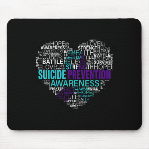 Suicide Prevention Awareness Fight Hope Strong War Mouse Pad