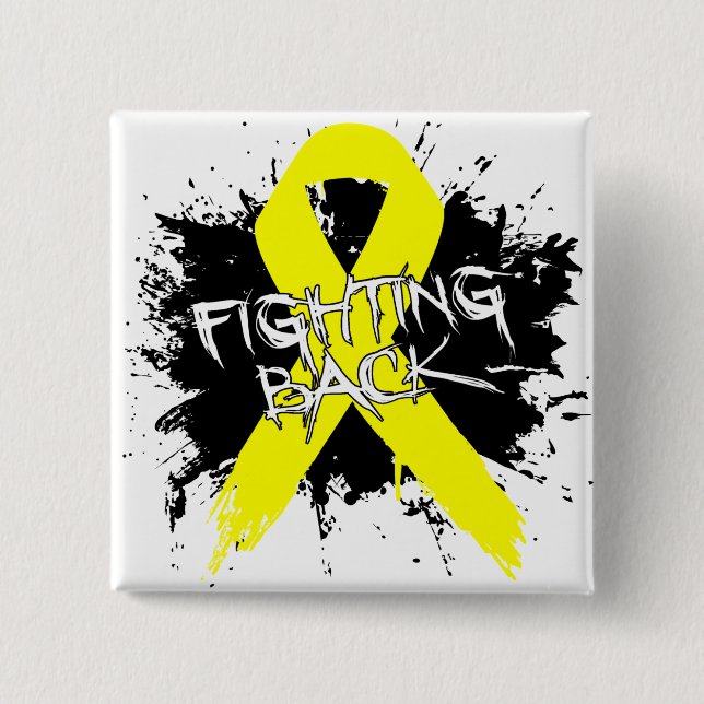 Suicide Prevention Awareness - Fighting Back 15 Cm Square Badge (Front)