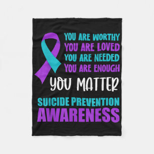 Suicide Prevention Awareness  Fleece Blanket
