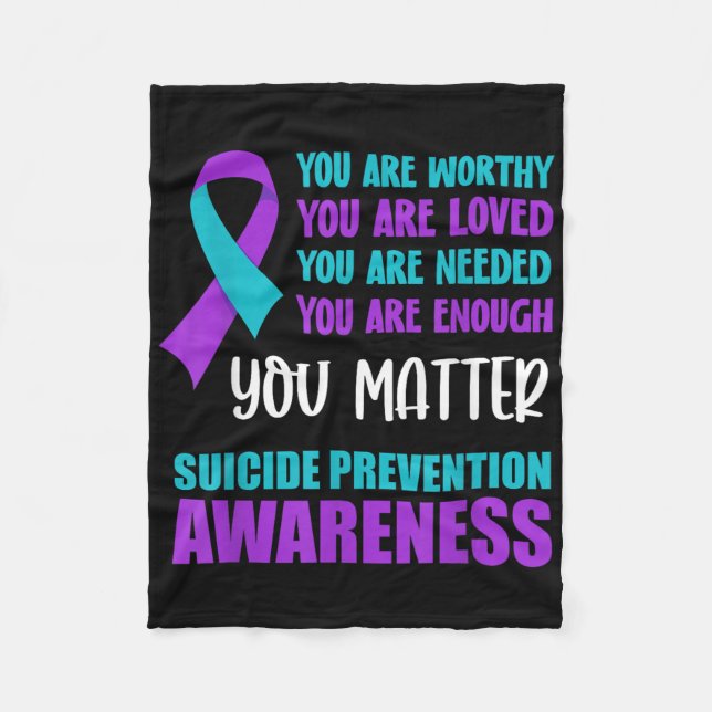 Suicide Prevention Awareness  Fleece Blanket (Front)