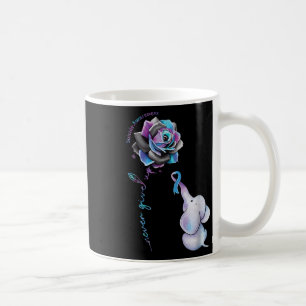 Suicide Prevention Awareness Flower Elephant Ribbo Coffee Mug