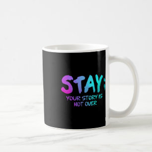 Suicide Prevention Awareness Gift Teal Purple Semi Coffee Mug