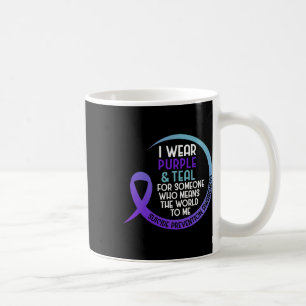 Suicide Prevention Awareness I Wear Purple And Tea Coffee Mug