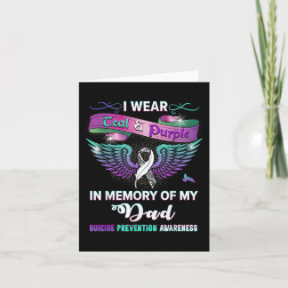 Suicide Prevention Awareness I Wear Teal &amp; Pur Card