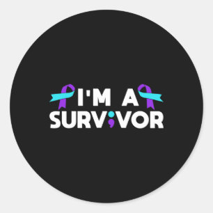 Suicide Prevention Awareness Im A Survivor  Classic Round Sticker