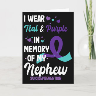 Suicide Prevention Awareness In Memory Of Nephew  Card