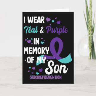 Suicide Prevention Awareness In Memory Of Son  Card