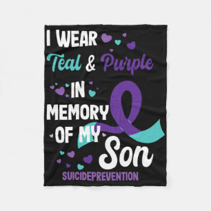 Suicide Prevention Awareness In Memory Of Son  Fleece Blanket