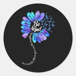 Suicide Prevention Awareness In September Be Kind Classic Round Sticker