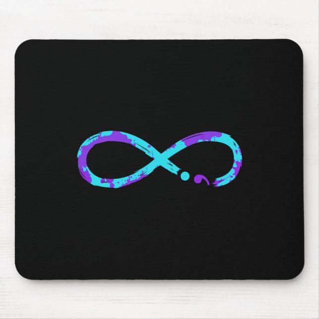 Suicide Prevention Awareness Infinity Sign  Mouse Pad (Front)