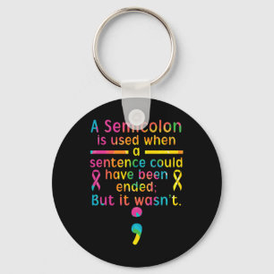 Suicide Prevention Awareness Mental Health Depress Key Ring
