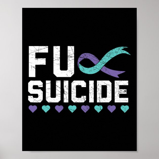 Suicide Prevention Awareness Mental Health Depress Poster (Front)
