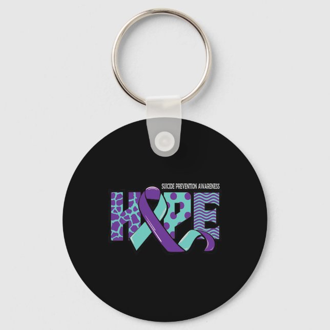 Suicide Prevention Awareness Mental Health Message Key Ring (Front)