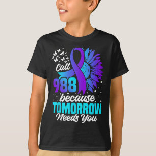 Suicide Prevention Awareness Mental Health Ribbon T-Shirt