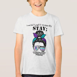 Suicide Prevention Awareness Mental Health Support Tri-Blend Shirt