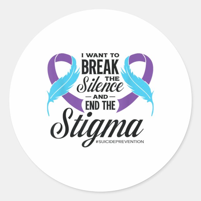 Suicide Prevention Awareness Month 988 Mental Heal Classic Round Sticker (Front)